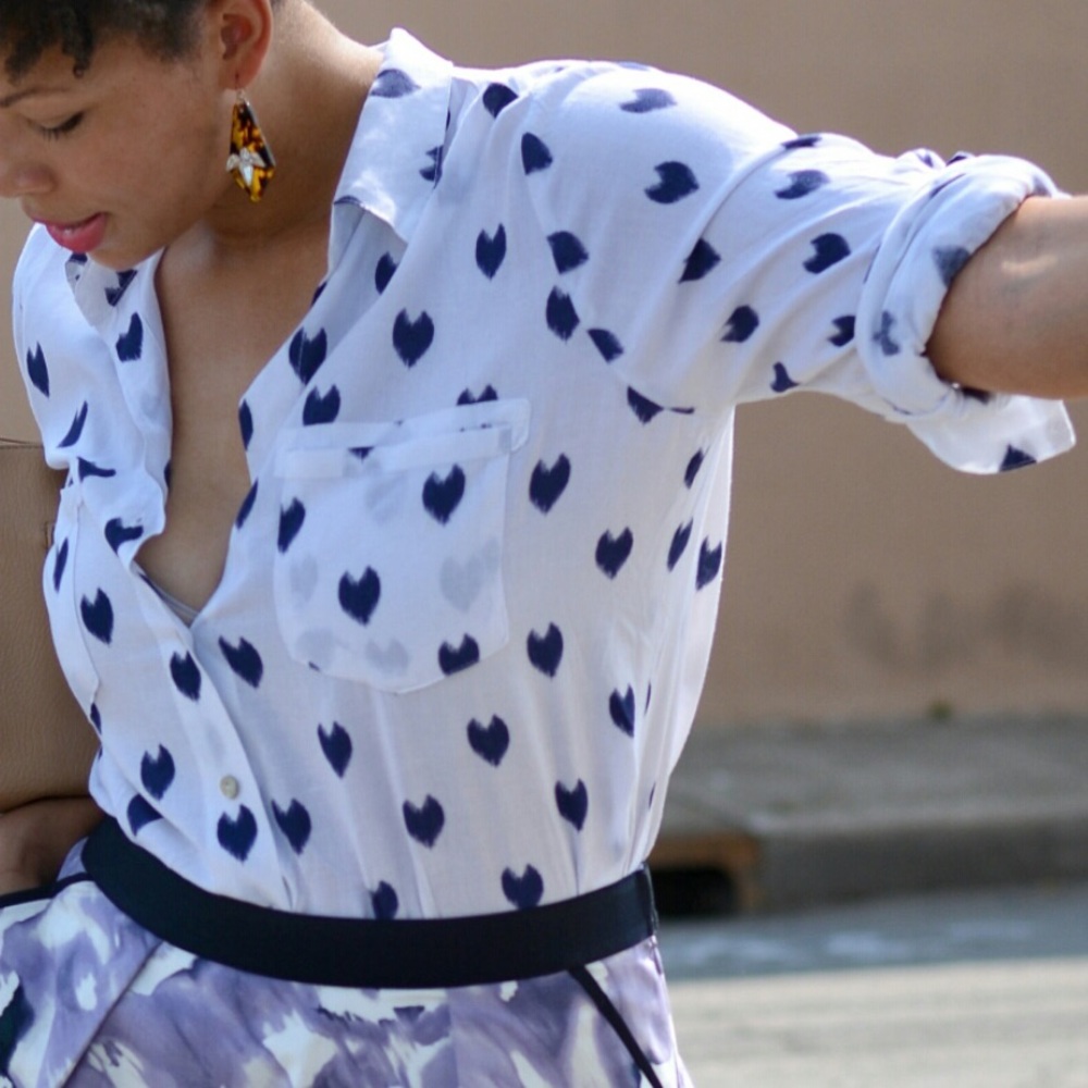 Just Living button down top